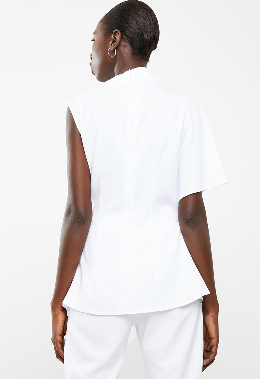 DAVID by David Tlale - Nomzamo flap top short - white