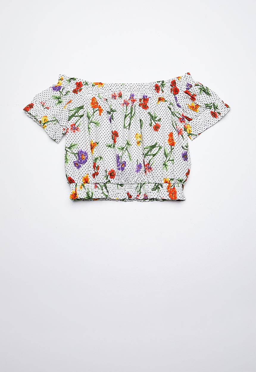 Rebel Republic - Bardot woven blouse - multi