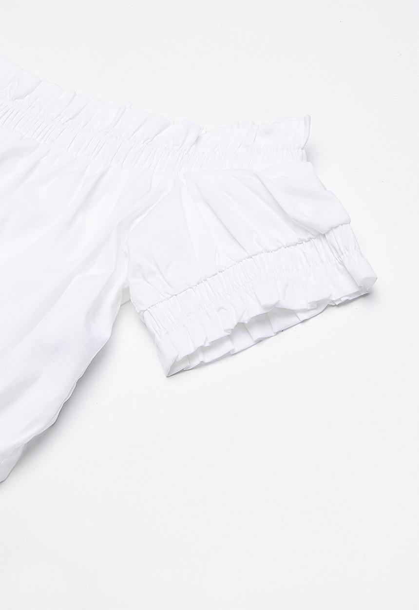 Rebel Republic - Bardot woven blouse - white 