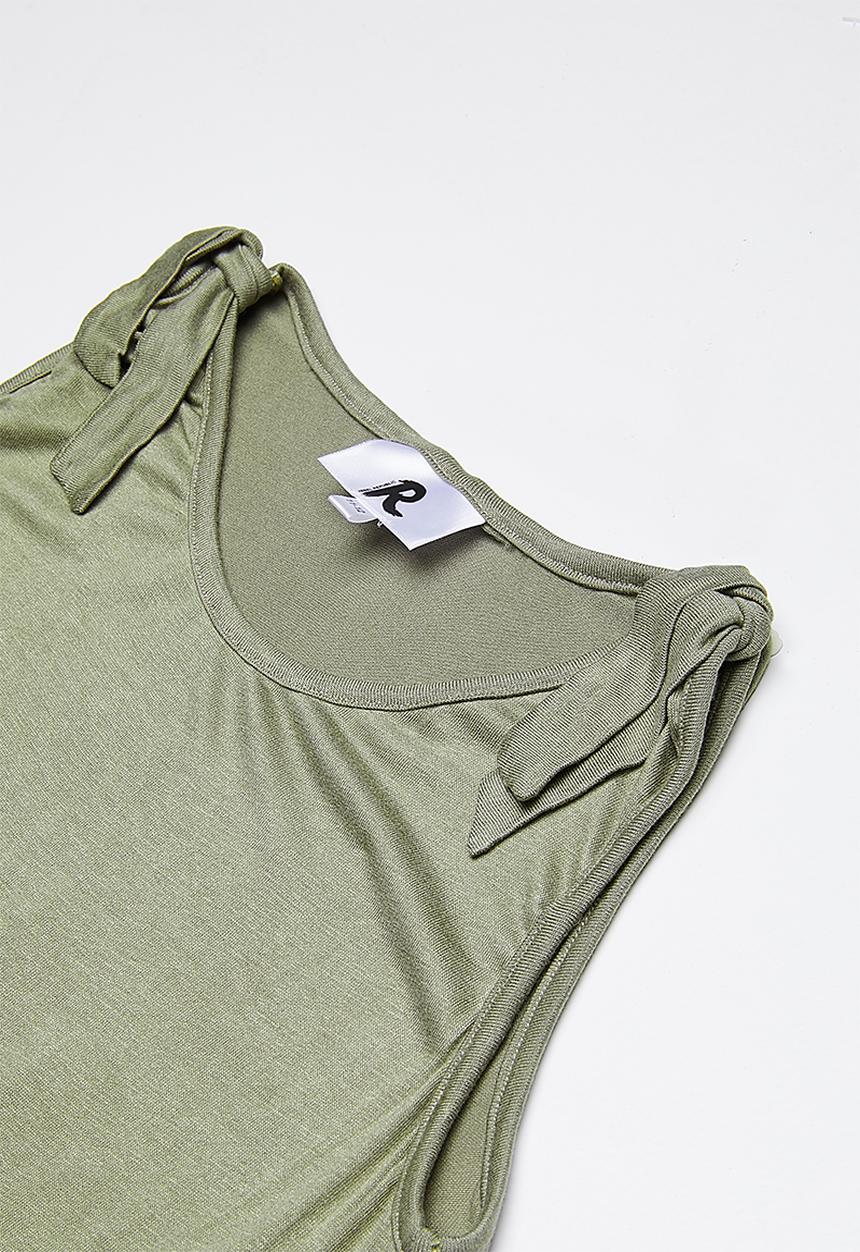 Rebel Republic - Dress with shoulder detail - khaki