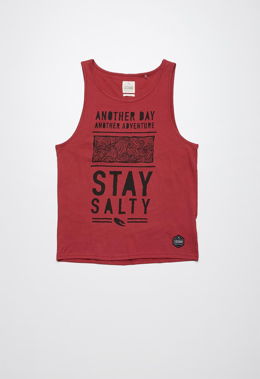 Lizzard - Salty printed vest - red