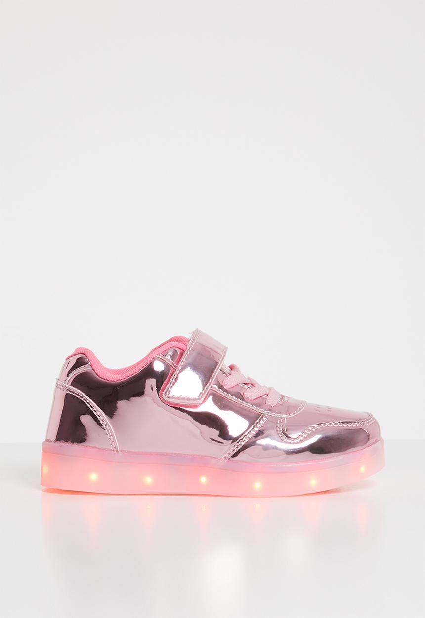 Pop Candy - Light up velcro strap sneaker - pink