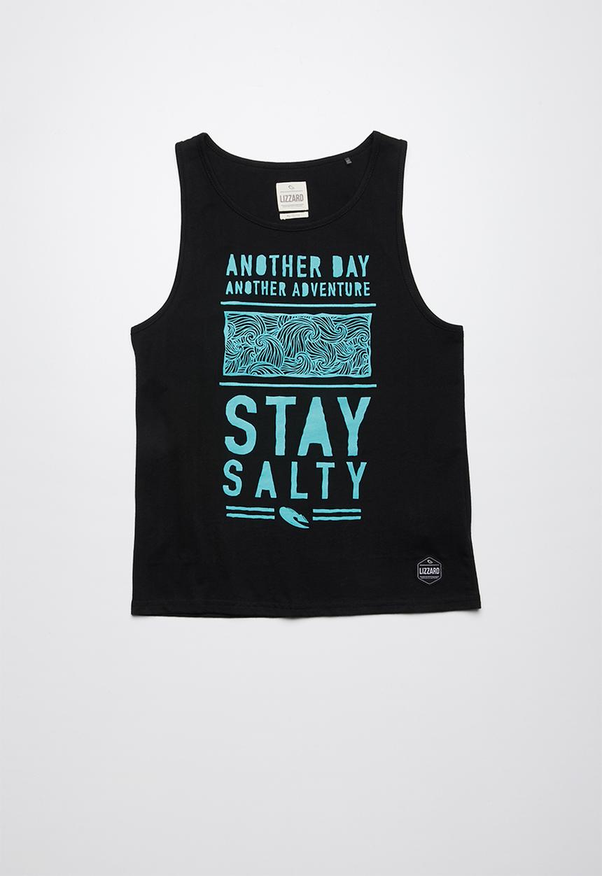 Lizzard - Salty printed vest - black