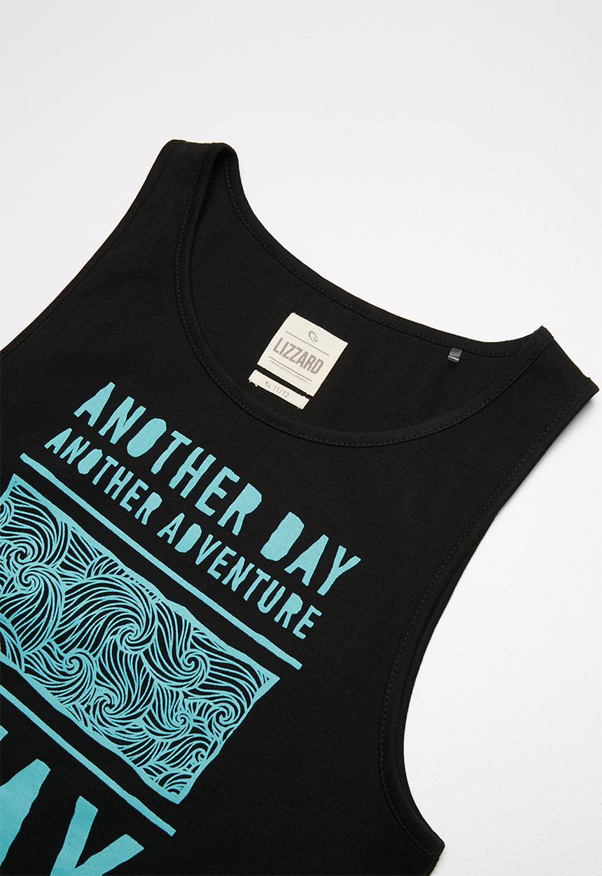 Lizzard - Salty printed vest - black