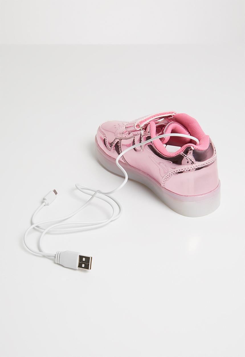 Pop Candy - Light up velcro strap sneaker - pink