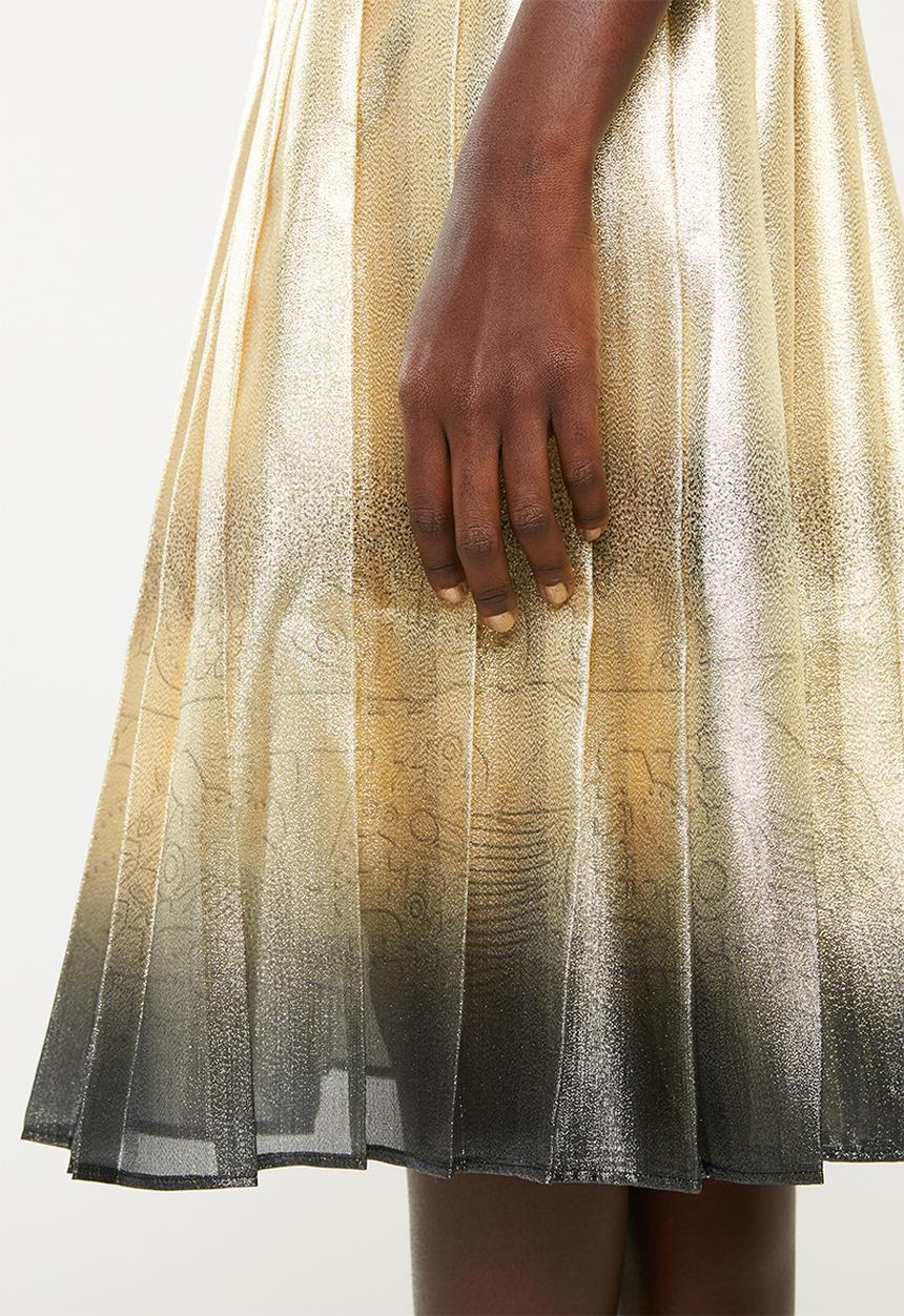 DAVID by David Tlale - Mathosa gold skirt - gold