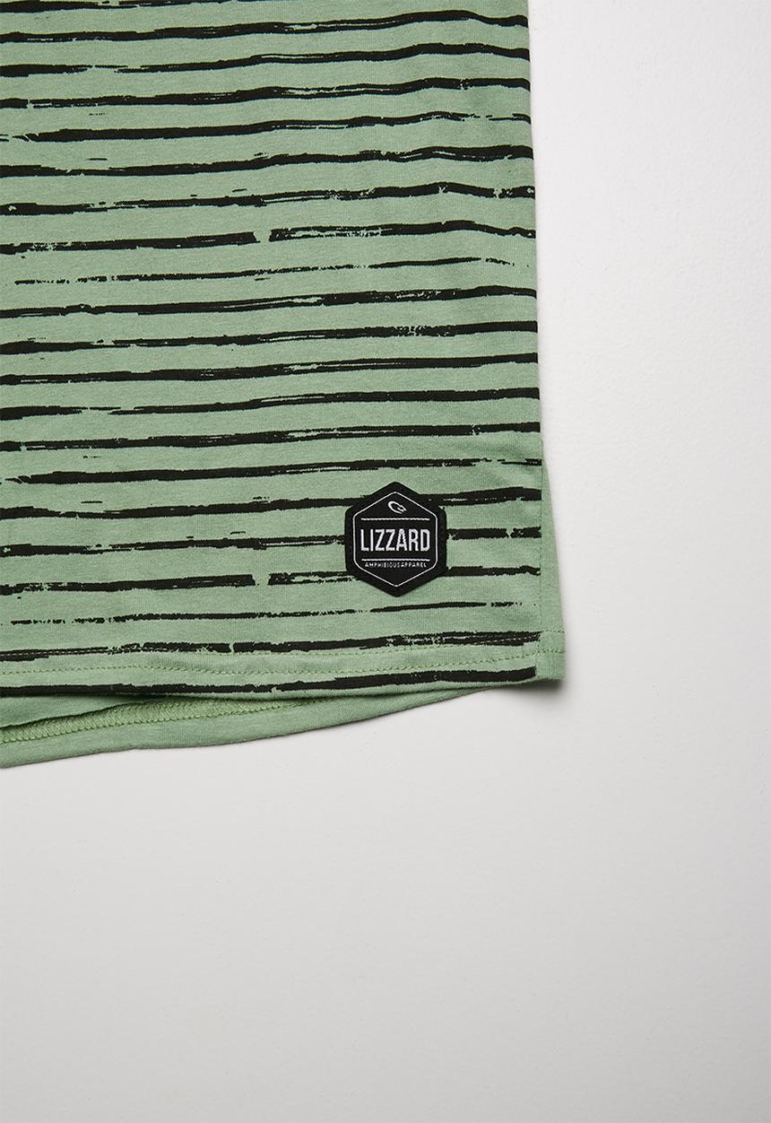 Lizzard - Amiel stripe tee - green