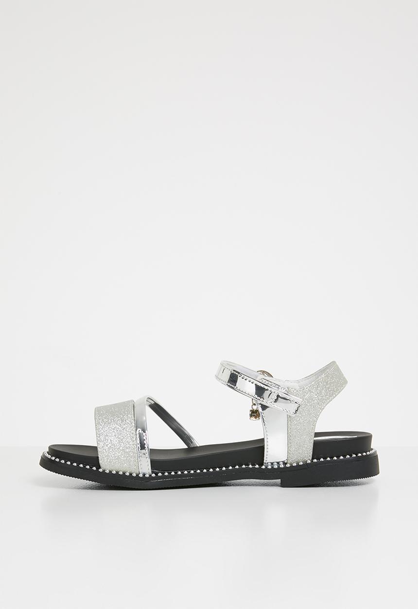 Pop Candy - Metalic crossover sandals - silver
