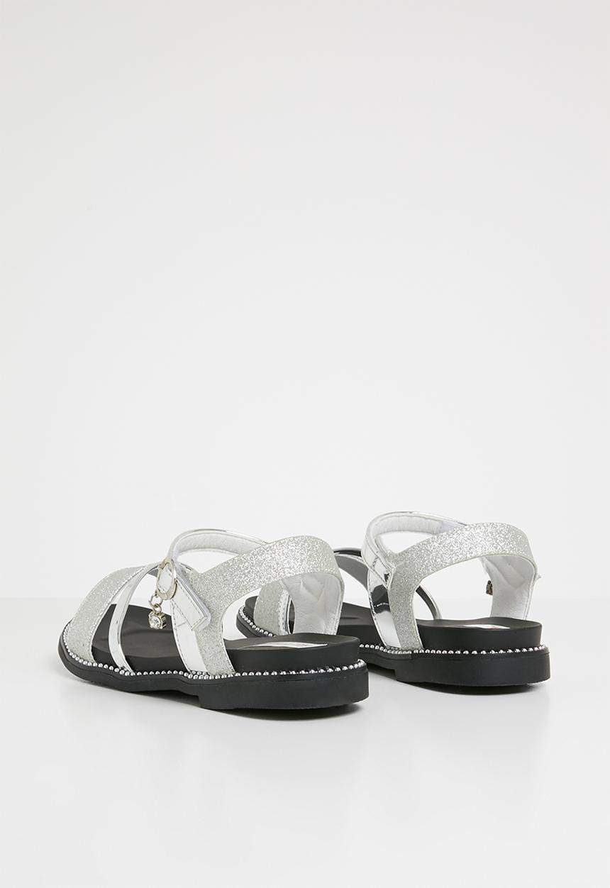 Pop Candy - Metalic crossover sandals - silver