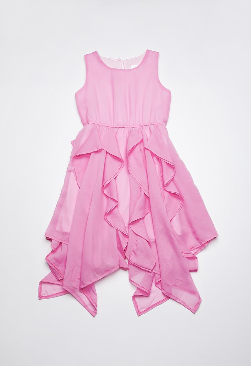 Rebel Republic - Chiffon dress with ruffle detailing - pink