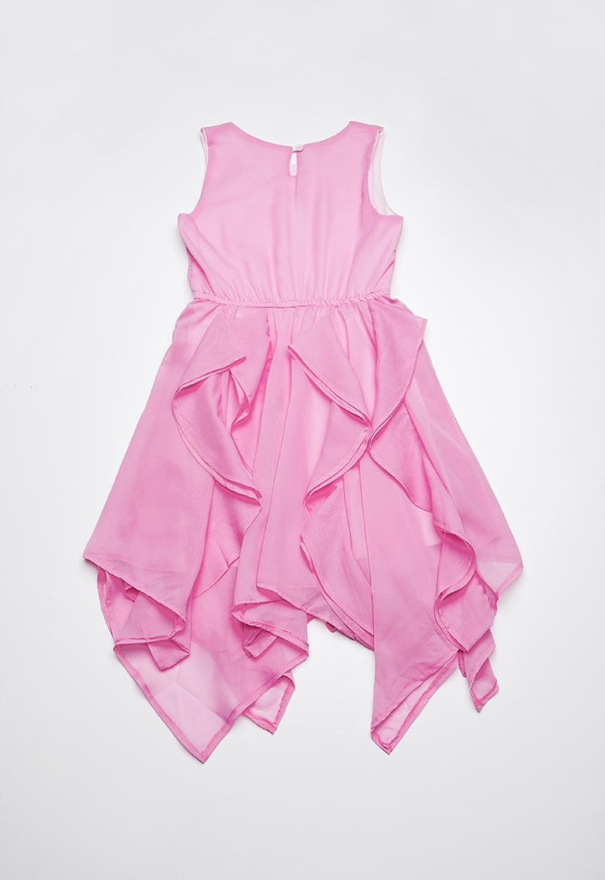 Rebel Republic - Chiffon dress with ruffle detailing - pink