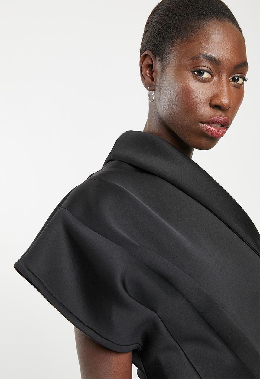 DAVID by David Tlale - Miriam asymmetric top - black