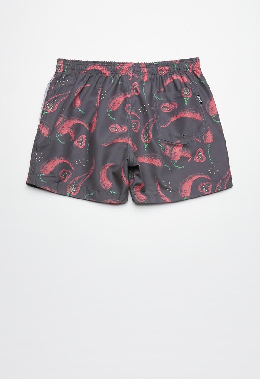 Lizzard - Hotshot board shorts - black & red