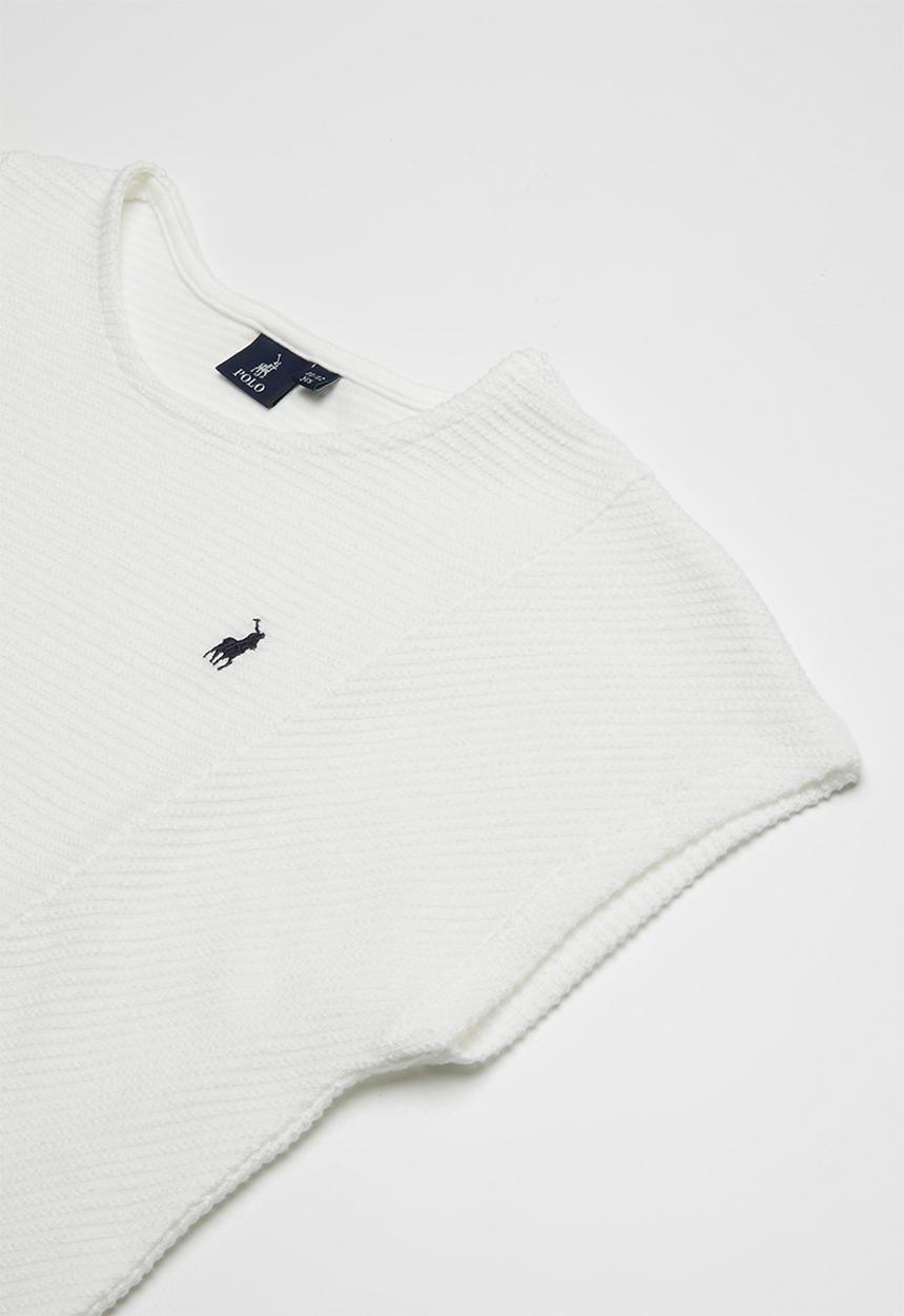 POLO - Candice knitted blouse - white