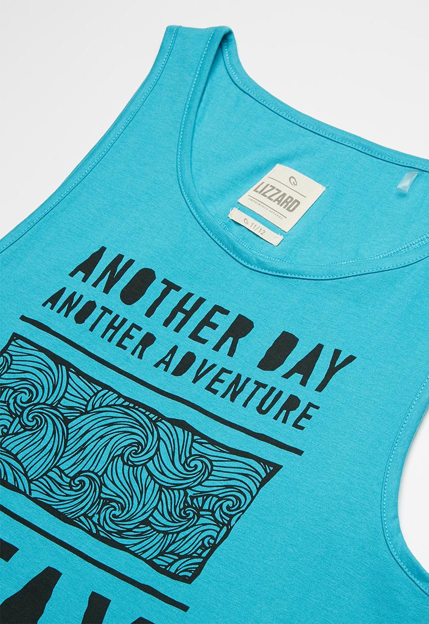 Lizzard - Salty printed vest - blue