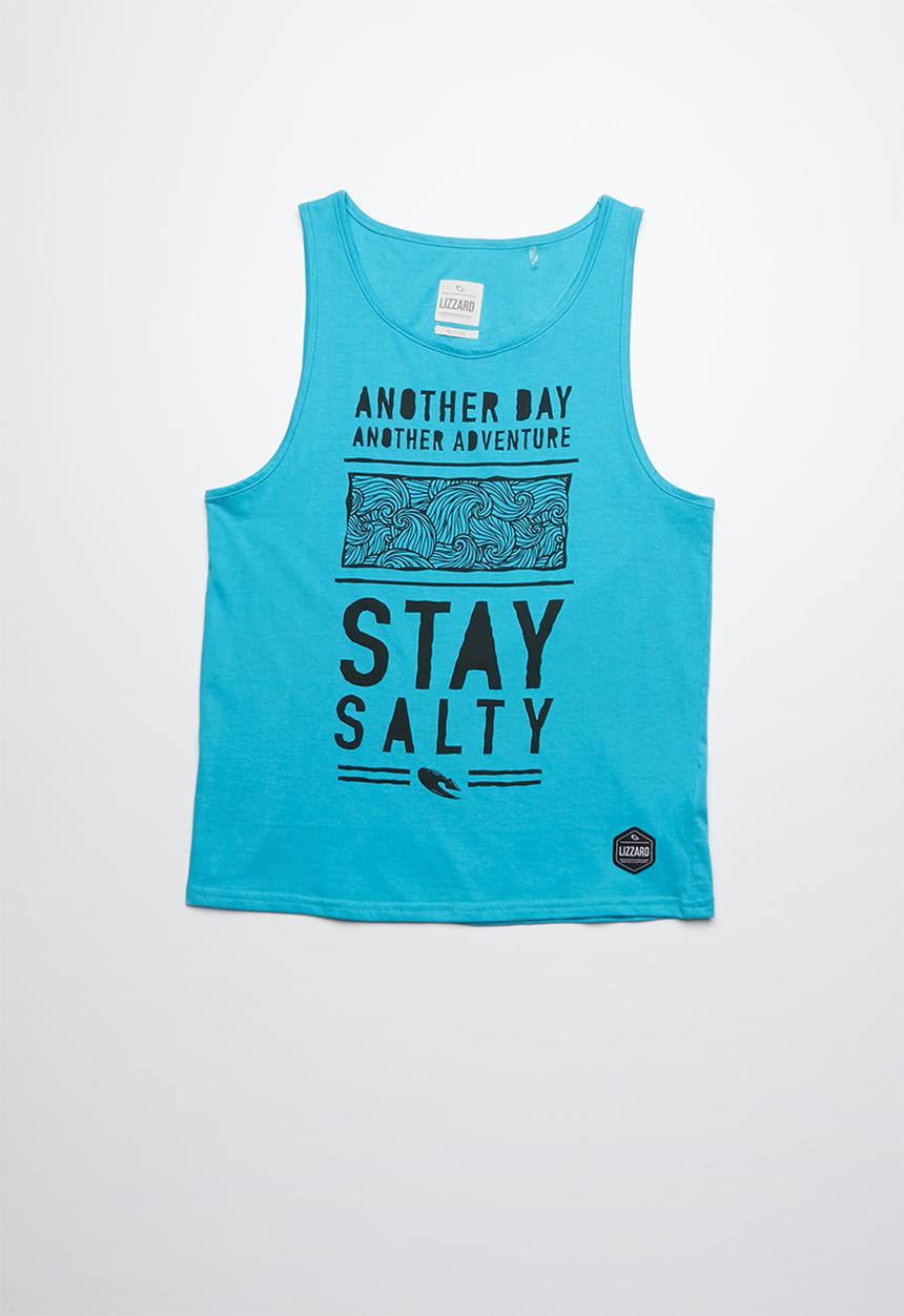 Lizzard - Salty printed vest - blue