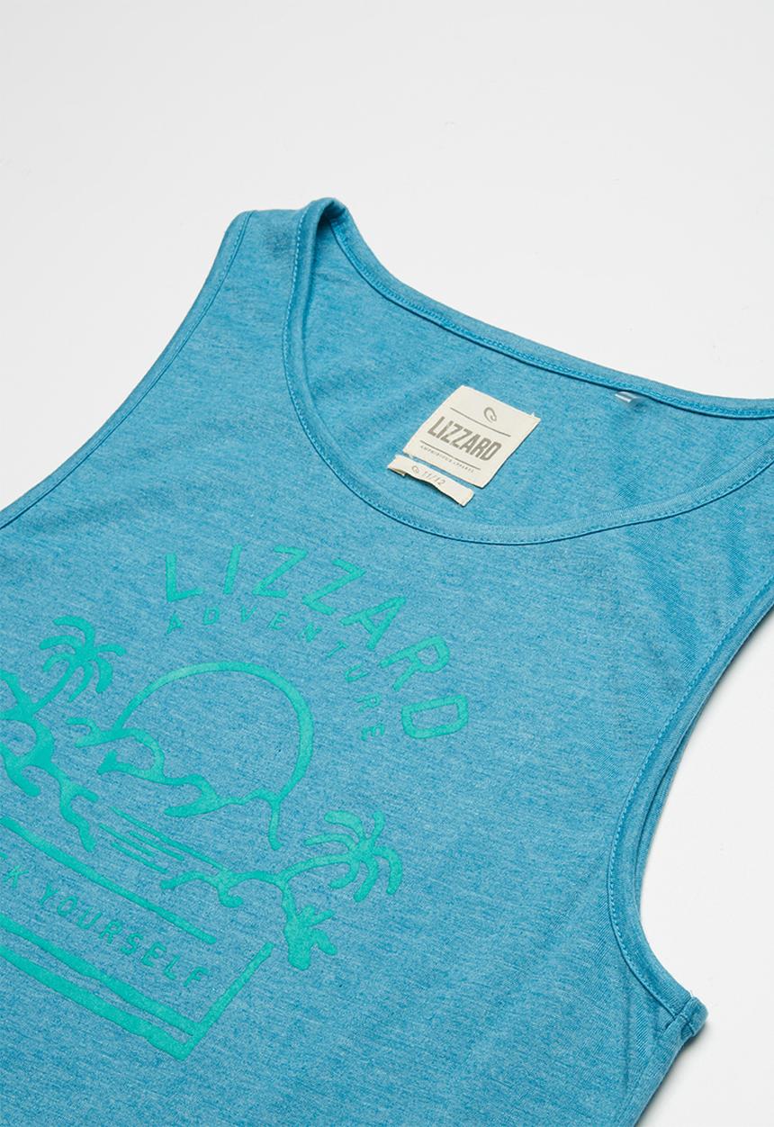 Lizzard - Hyatt printed vest - blue 