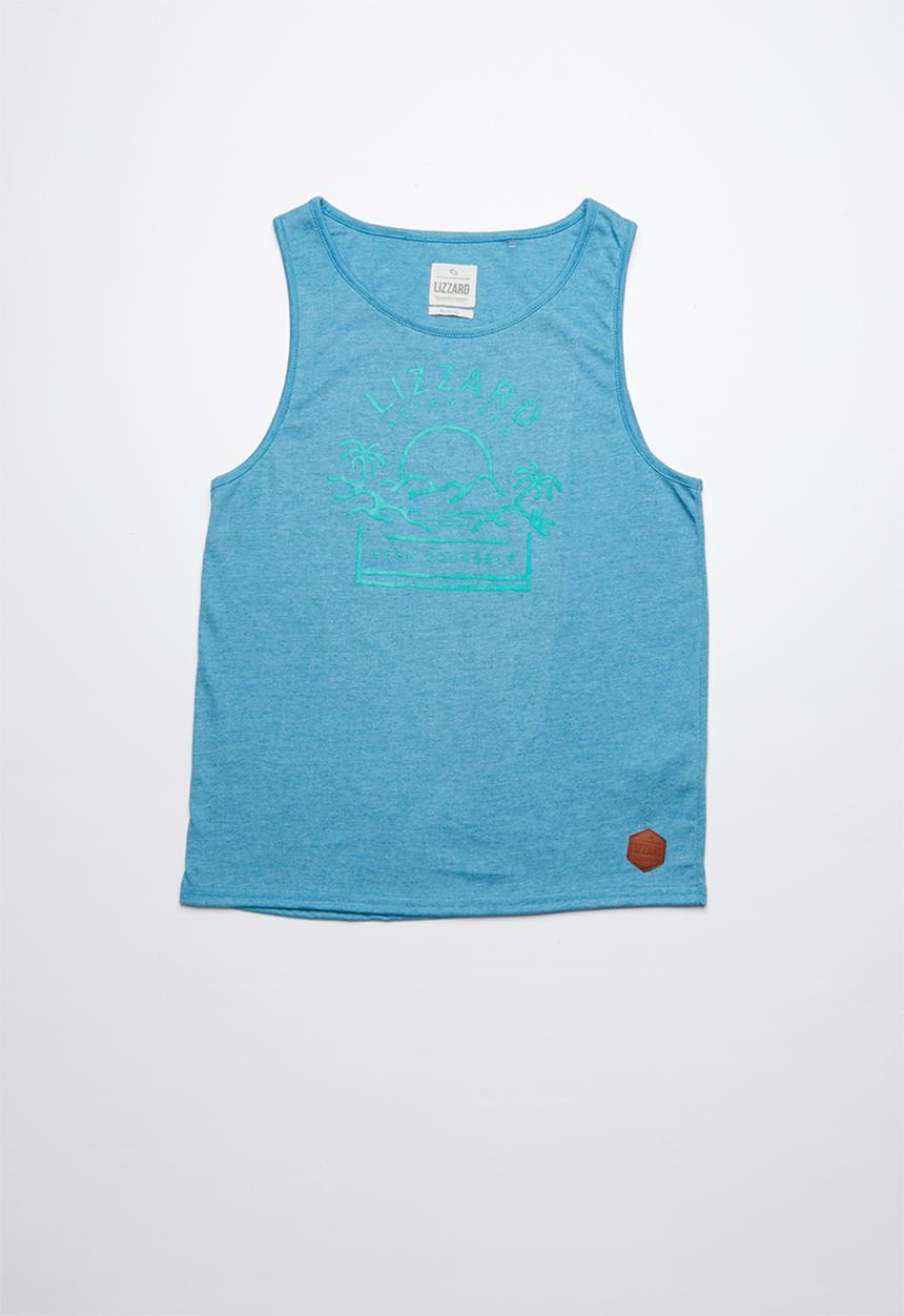 Lizzard - Hyatt printed vest - blue 