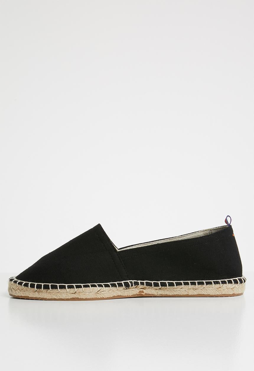 Superbalist - Men's espadrille slip on canvas - black