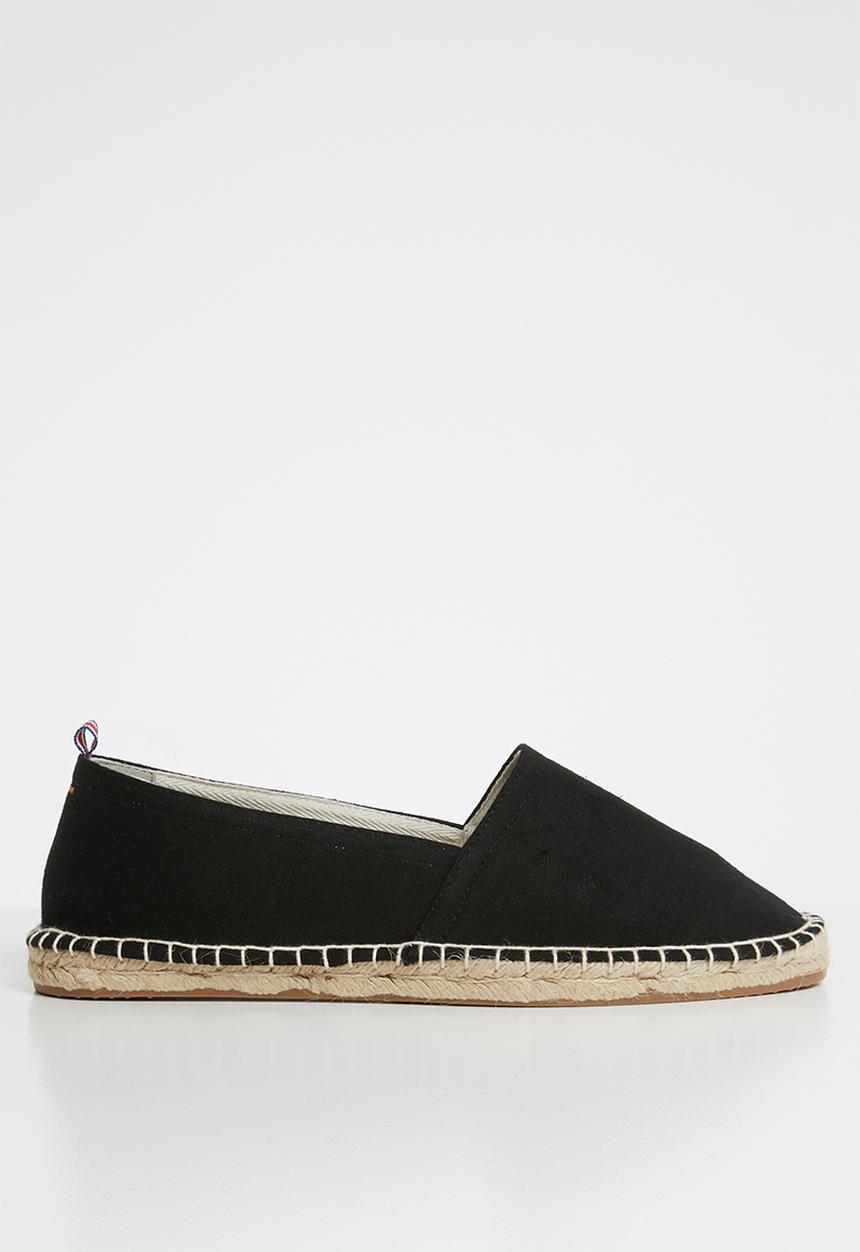 Superbalist - Men's espadrille slip on canvas - black