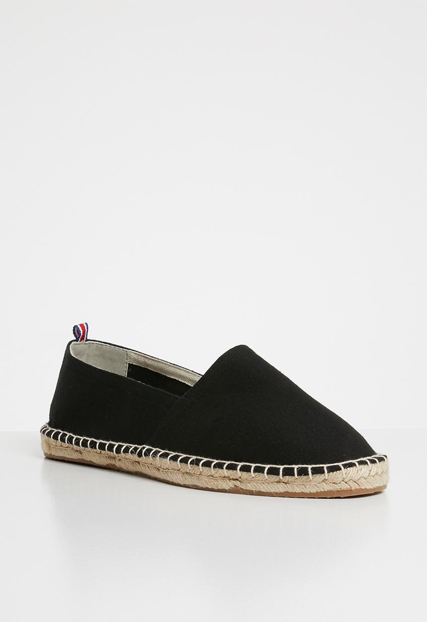 Superbalist - Men's espadrille slip on canvas - black