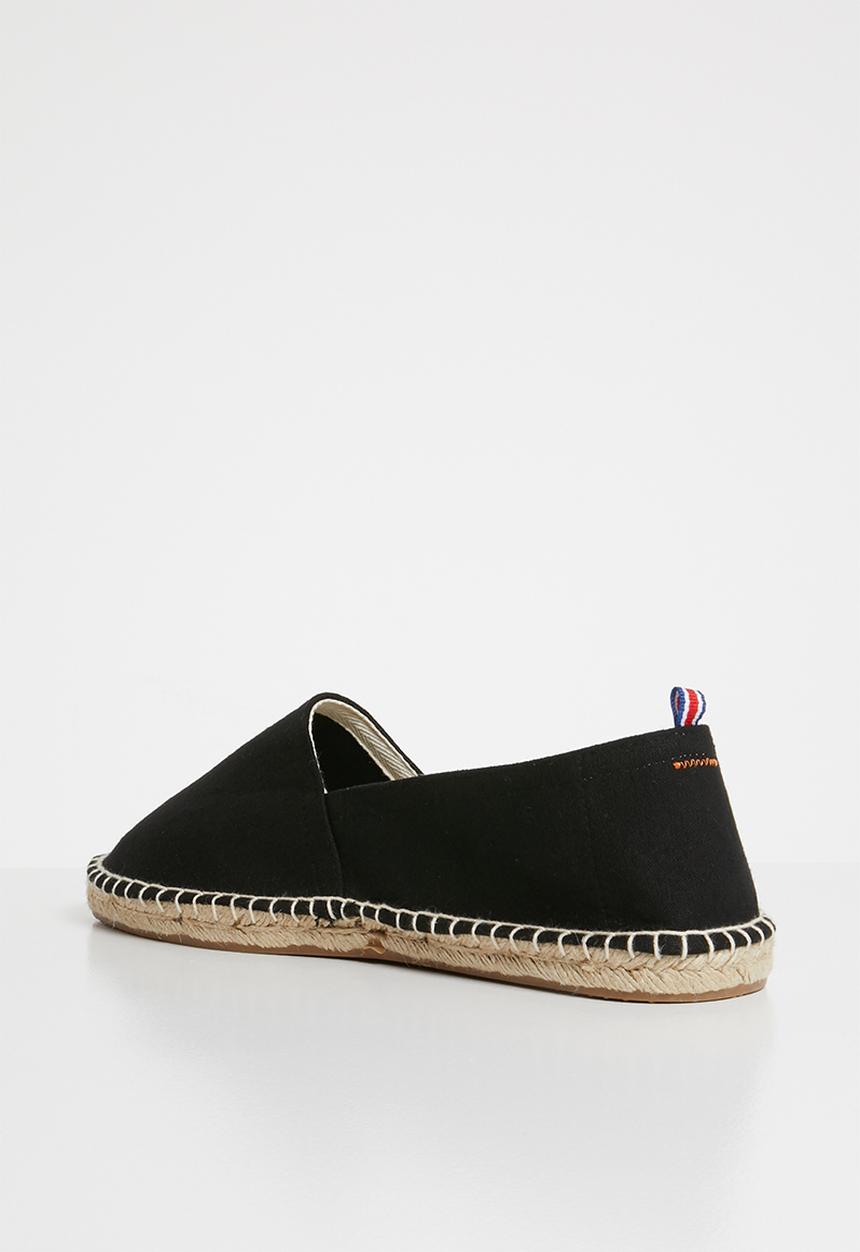 Superbalist - Men's espadrille slip on canvas - black
