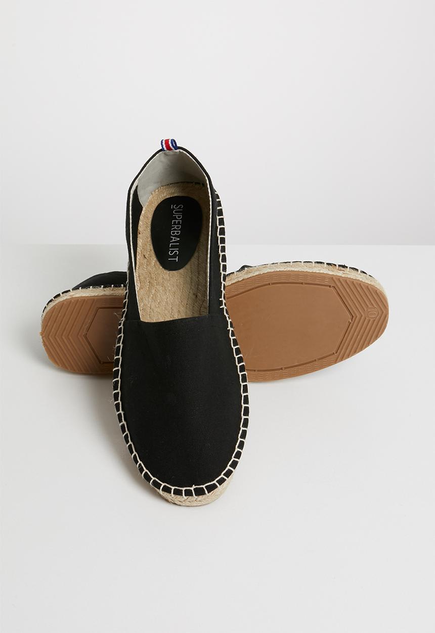 Superbalist - Men's espadrille slip on canvas - black