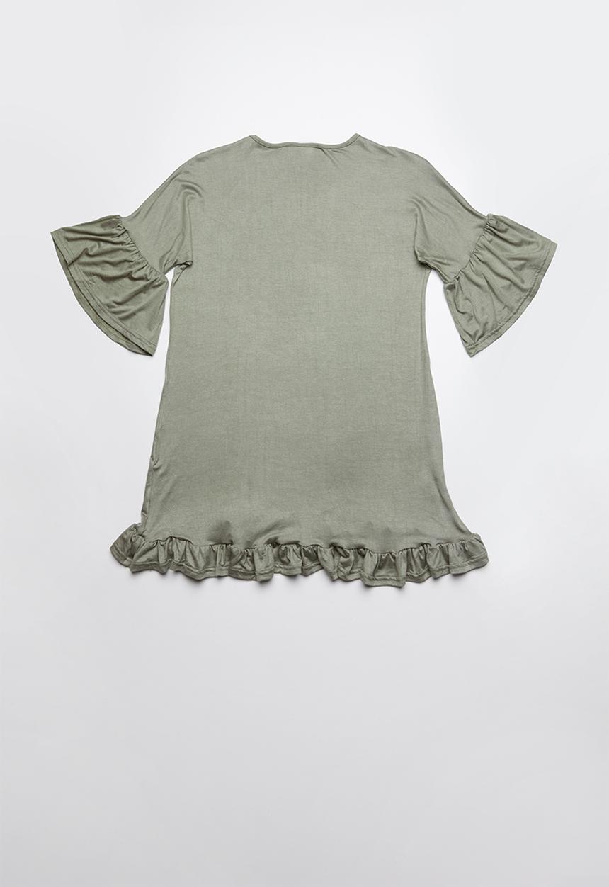 Rebel Republic - Frill detail dress - khaki