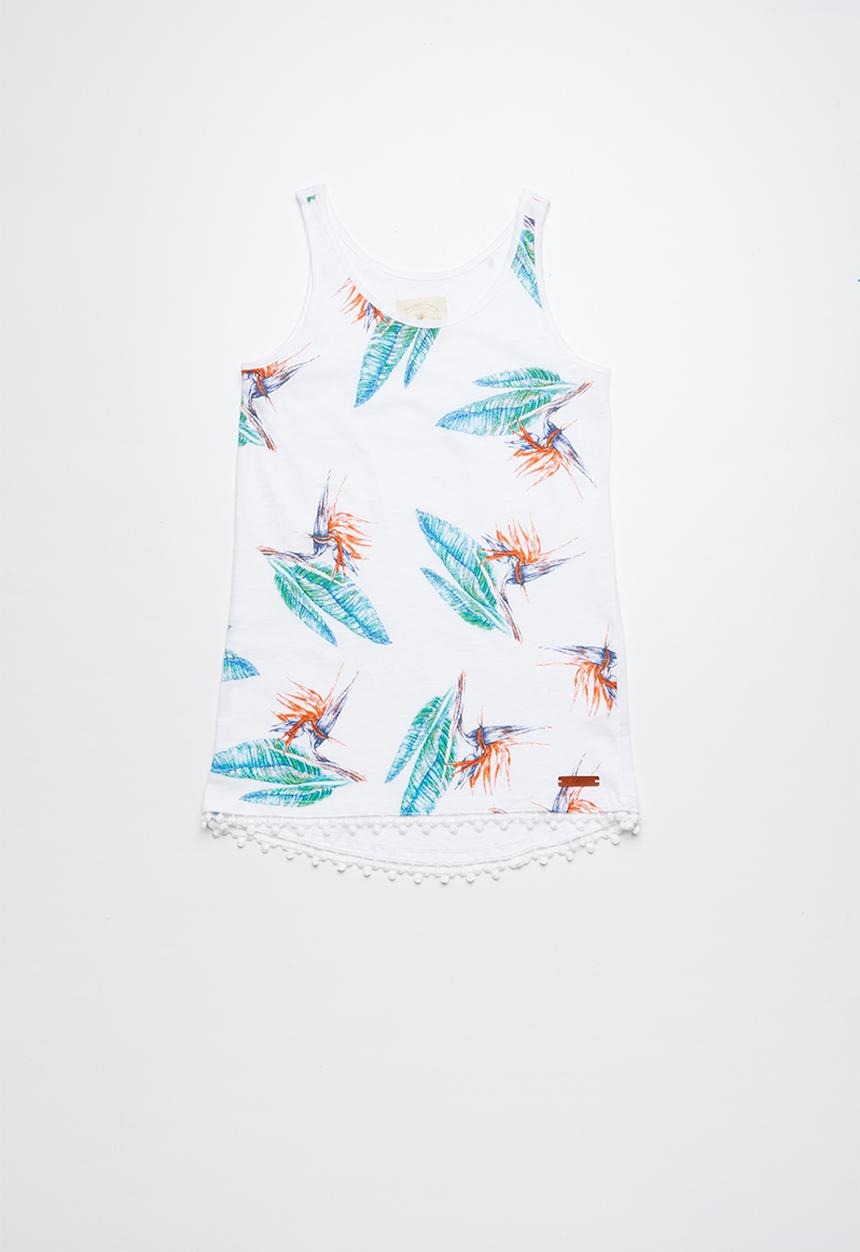 Lizzy - Jendayi printed vest dress - white