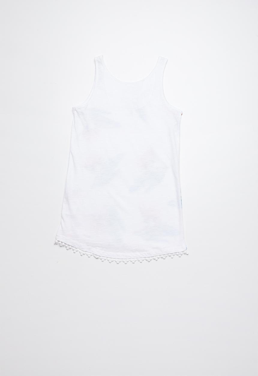 Lizzy - Jendayi printed vest dress - white