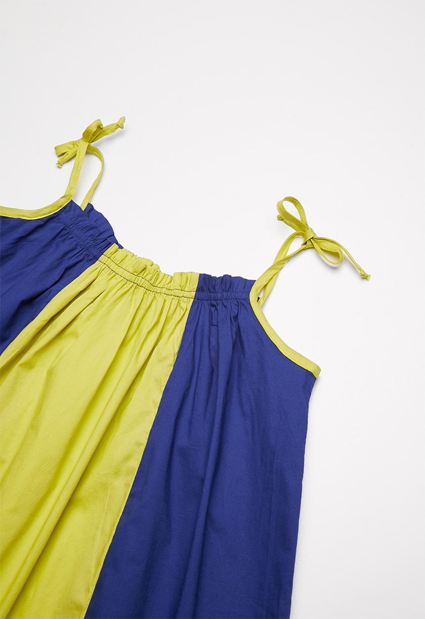 Superbalist - Colourblock smock dress - blue & yellow