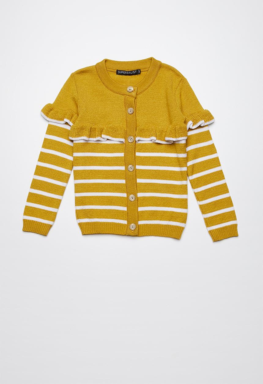 Superbalist - Striped cardigan - yellow & white