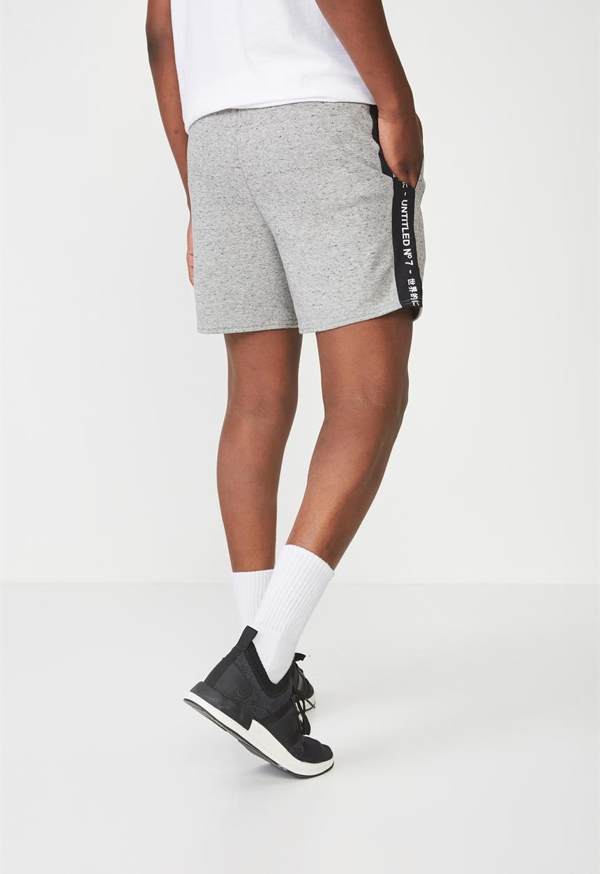 Cotton On - Coar side stripe double knit shorts - grey