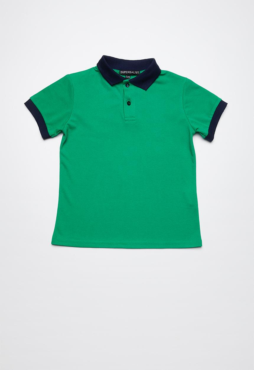 Superbalist - Pique cotton polo shirt - green