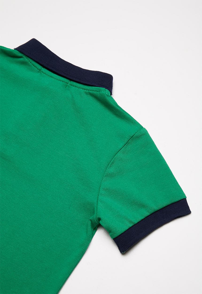 Superbalist - Pique cotton polo shirt - green