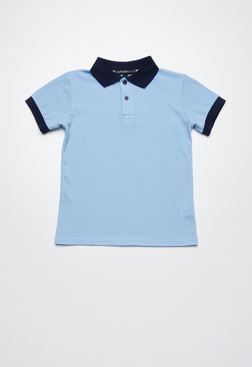 Superbalist - Pique cotton polo shirt - blue