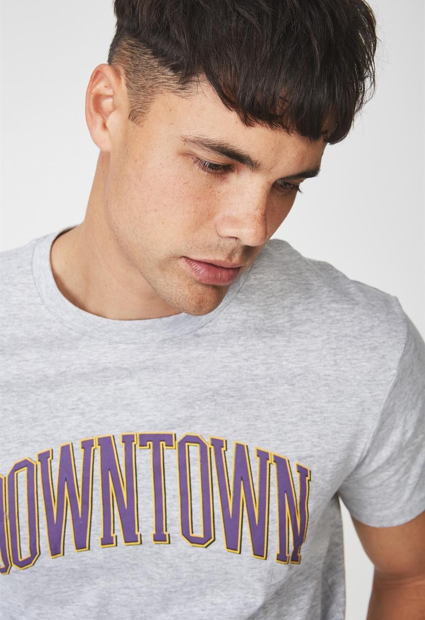 Cotton On - Active graphic tee - grey