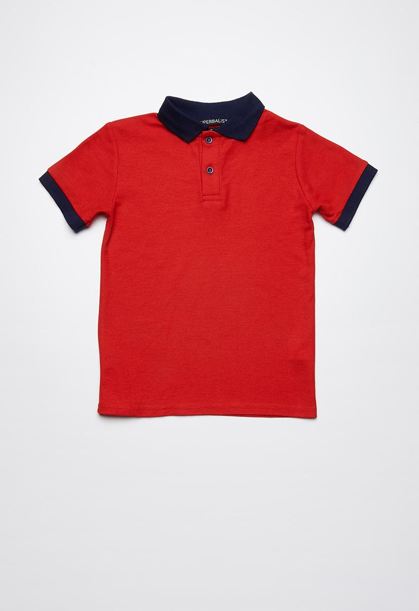 Superbalist - Pique cotton polo shirt - red