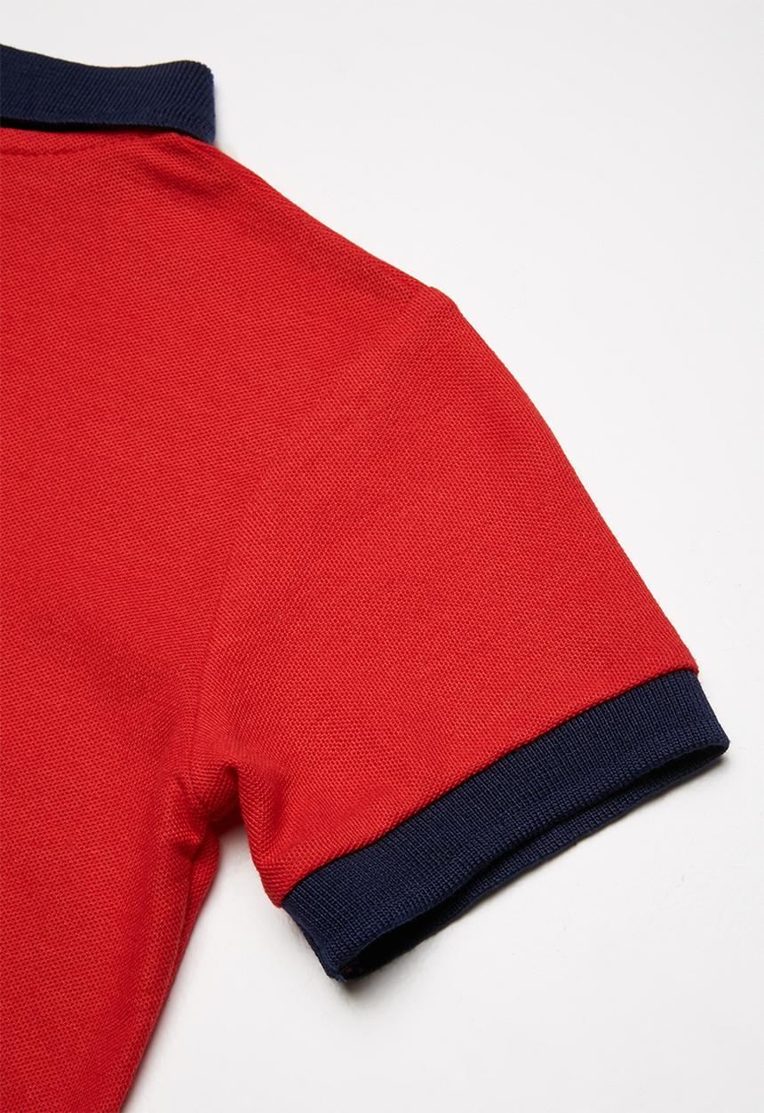 Superbalist - Pique cotton polo shirt - red