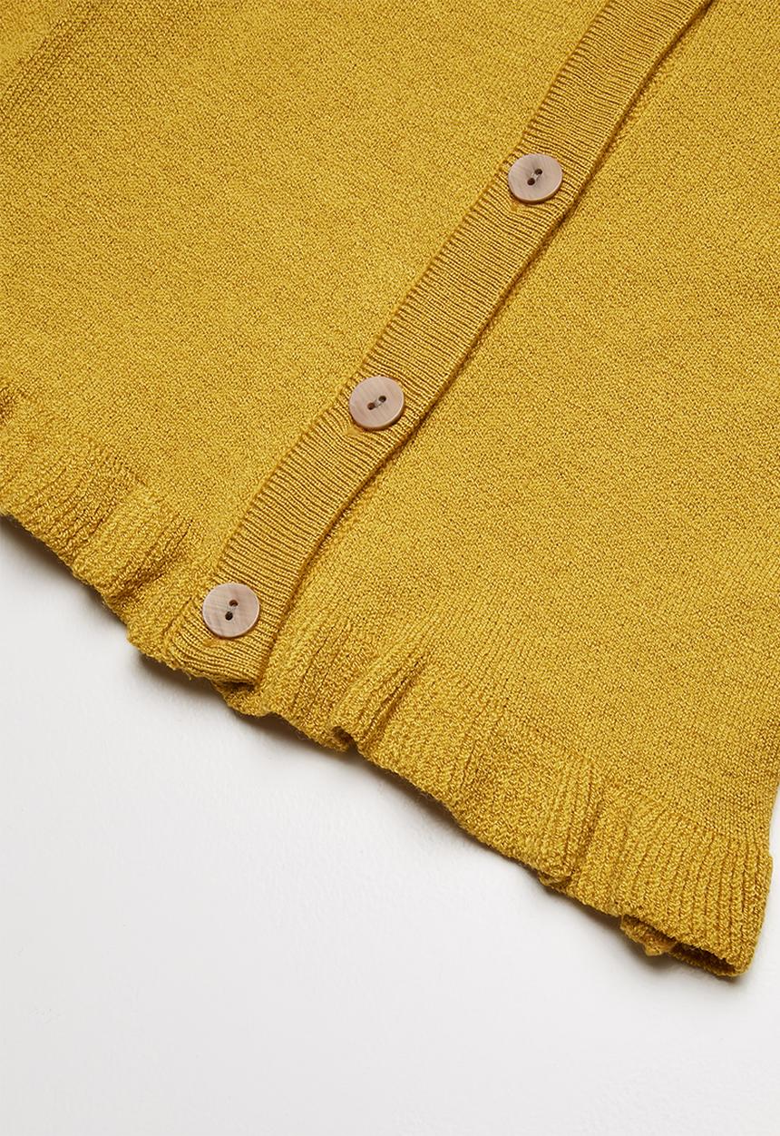 Superbalist - Cropped tipped cardigan - yellow