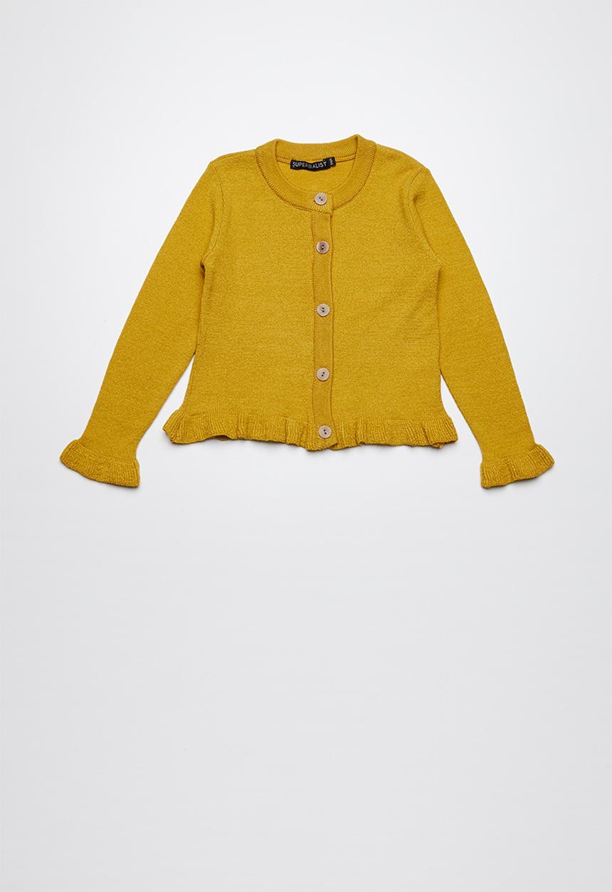 Superbalist - Cropped tipped cardigan - yellow