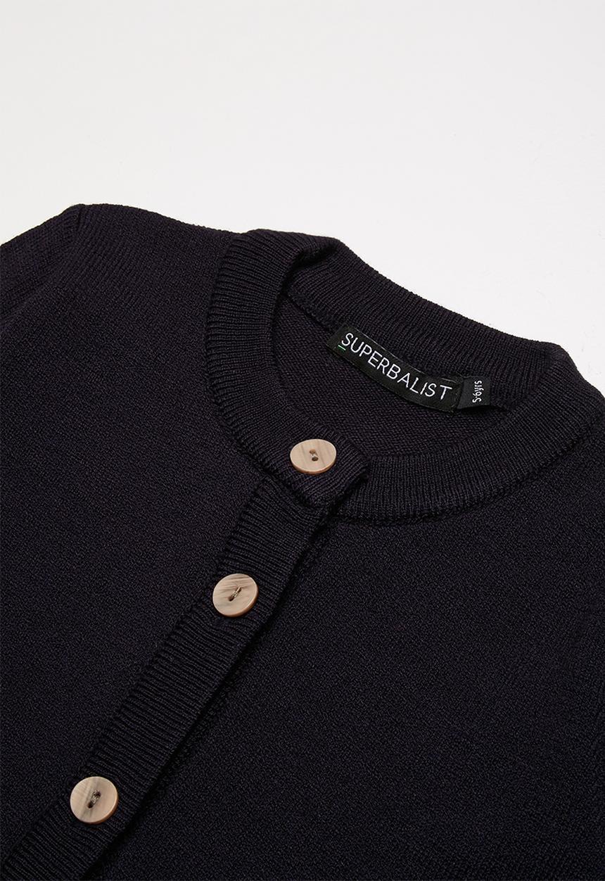 Superbalist - Cropped tipped cardigan - navy