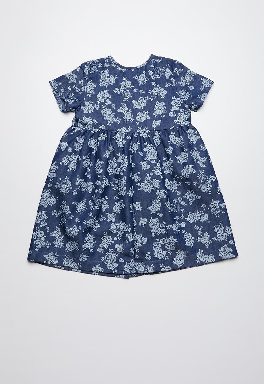 Superbalist - Smocked button through dress - navy
