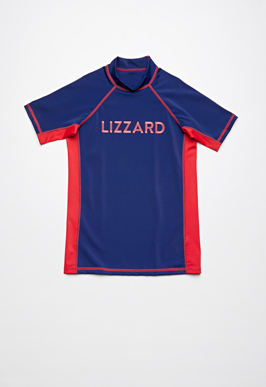 Lizzard - Giovani rash vest - navy & red 