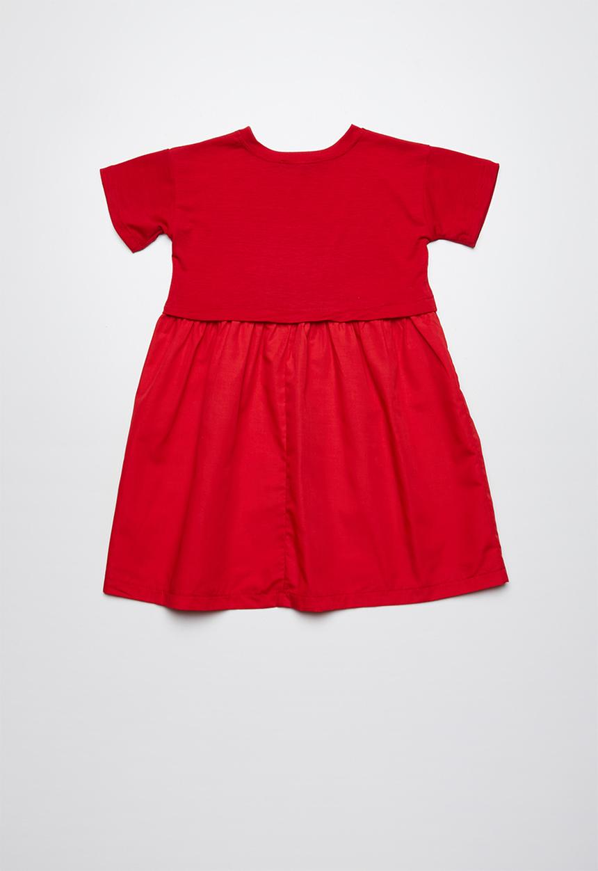 Superbalist - Button through combo dress - red