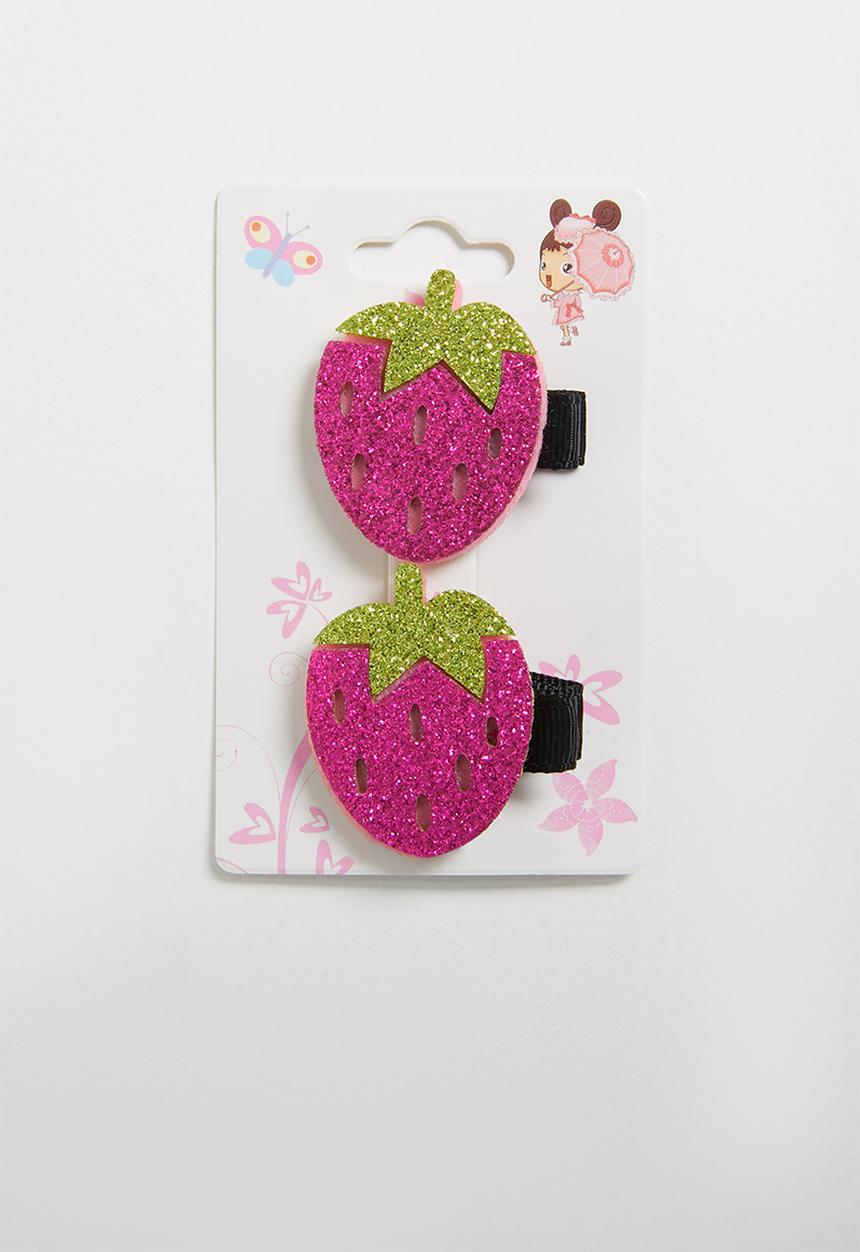 Pop Candy - Strawberry hairclips - pink