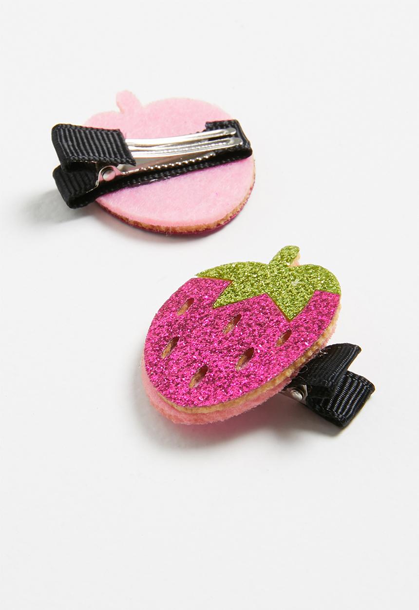 Pop Candy - Strawberry hairclips - pink