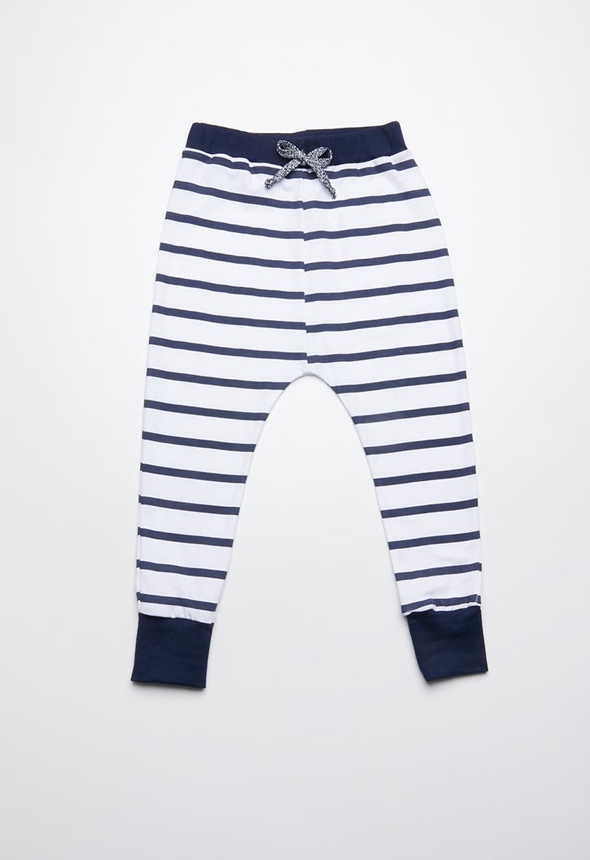 basicthread - Kids boys slouch pants - grey & navy