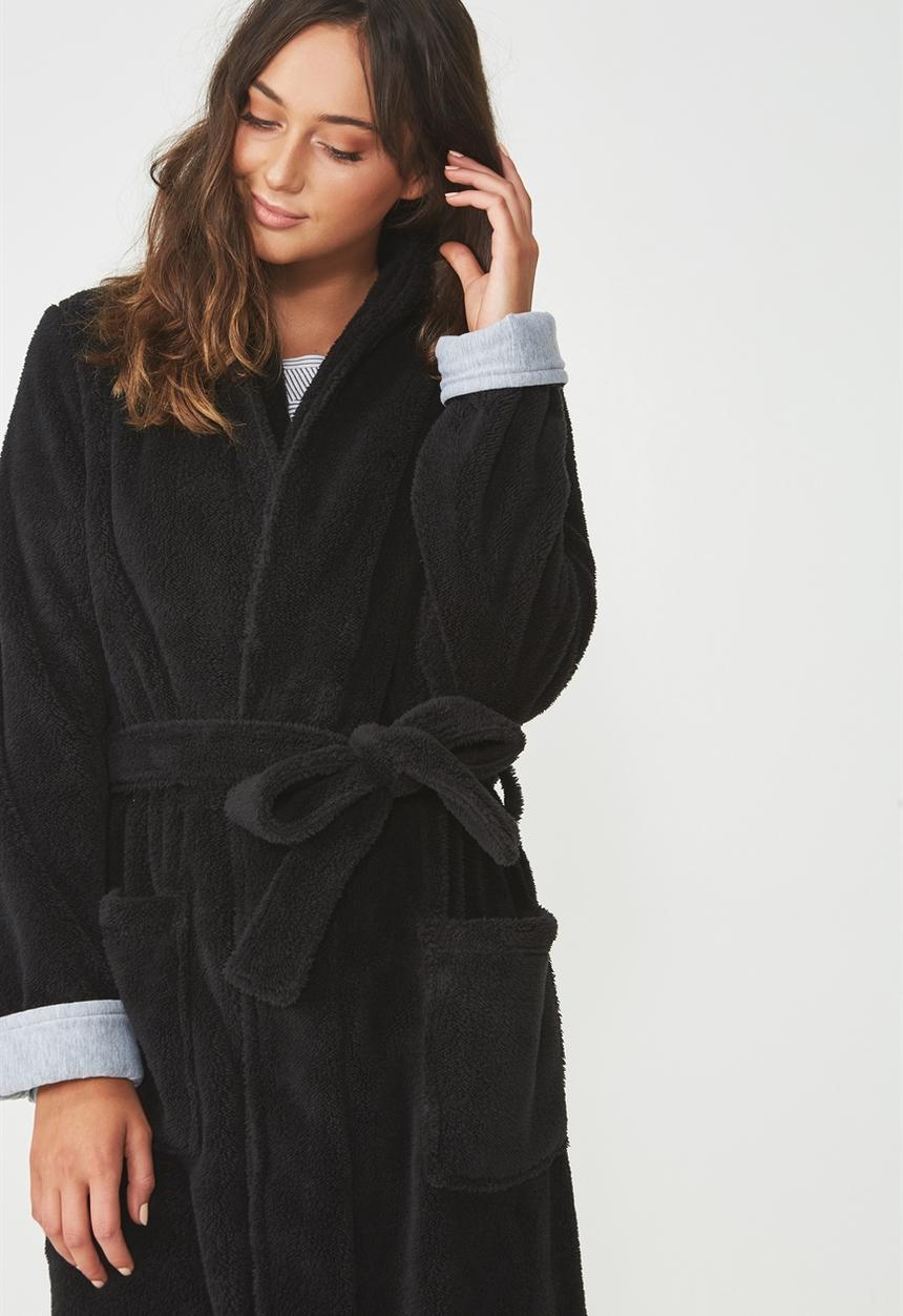 Cotton On - Long luxe plush - black 