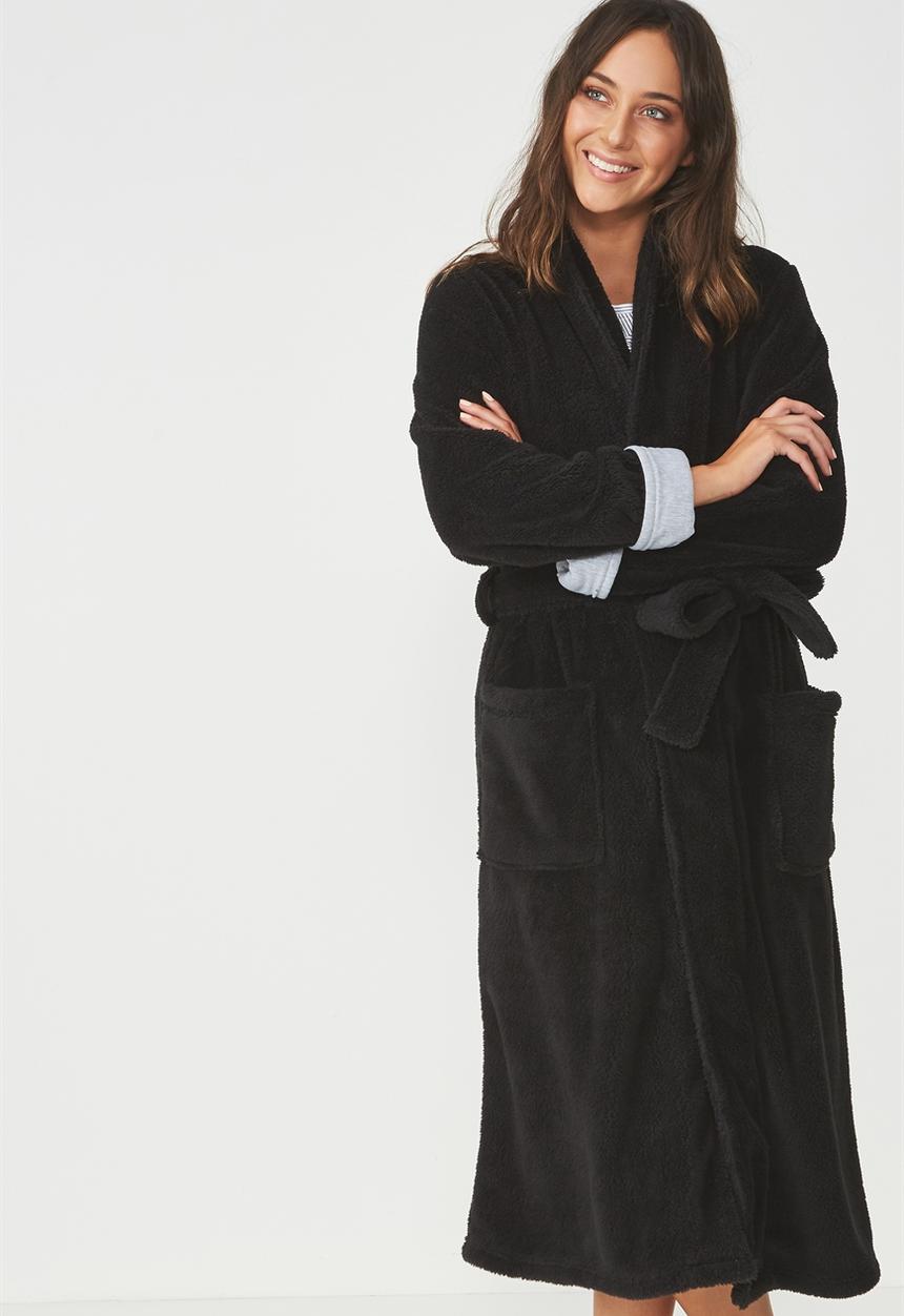 Cotton On - Long luxe plush - black 